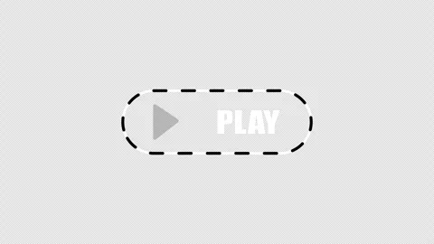 A dashed rounded play button on a dark background. Stock Footage 337080695