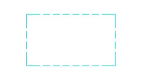 Dashed Selection Rectangle Overlay, Modern UI Guide Interface Border Stockillustratie
