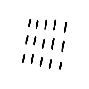 Dashes, stripes. Simple shapes. Party decoration element. Hand drawn line vec Stock Illustration