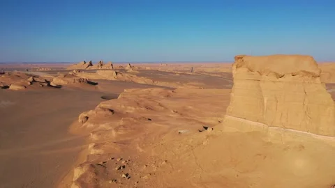 Dasht-e Lut Desert in eastern Iran taken in January 2019 Stock Footage 148644234