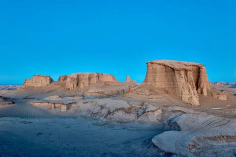 Dasht-e Lut Desert in eastern Iran taken in January 2019 taken in hdr Stock Photos