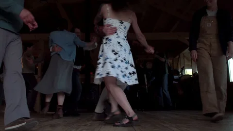 Dasncing Legs At A Square Dance Stock Footage 93285455