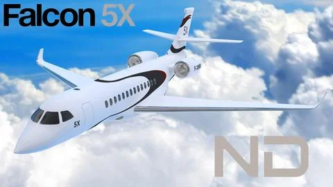Dassault Falcon 5X 3D Model