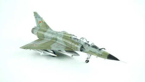 Dassault Mirage 2000 Airplane Model Close Up On White Background. Stock-Footage 305411950