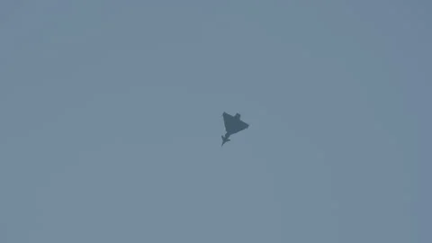 Dassault Rafale Fighter Jet Performs Aerobatics Video stock 329668884