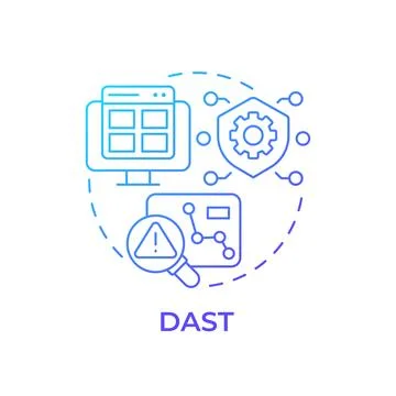 DAST blue gradient concept icon Illustrazione stock