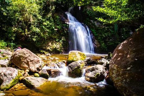 Dat Fa Waterfall in Surat Thani, Thailand Stock Photos