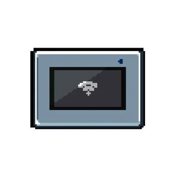 Data 5g modem pixel art vector illustration Stock Illustration