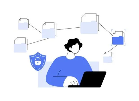 Data access abstract concept vector illustration. 스톡 일러스트