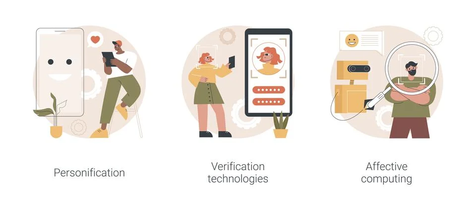 Data access and user experience abstract concept vector illustrations. Stock Illustration