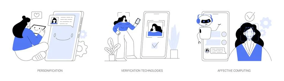 Data access and user experience abstract concept vector illustrations. Stock Illustration