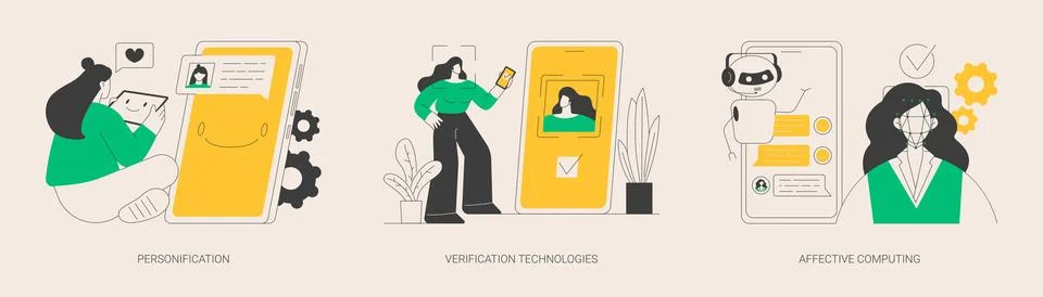 Data access and user experience abstract concept vector illustrations. Stock Illustration