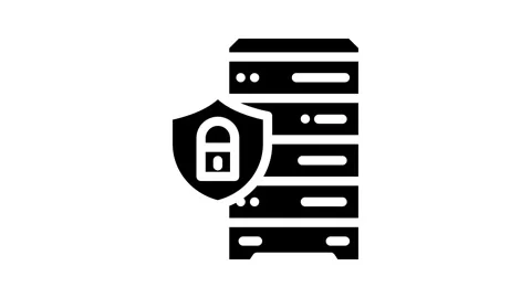 Data access control database glyph icon animation Stock Footage 326742612