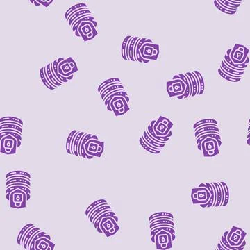 Data access control database glyph seamless pattern Illustrazione stock