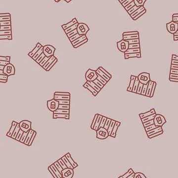 Data access control database line vector seamless pattern Illustrazione stock