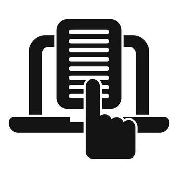 Data access document icon simple vector. Recognition scan Stock Illustration