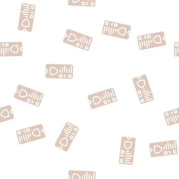 Data access glyph vector seamless pattern sign Illustrazione stock