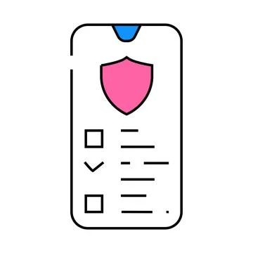 Data access icon color illustration Stock Illustration