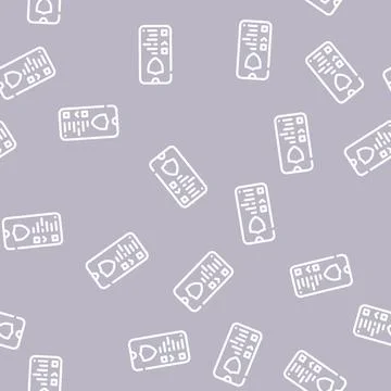 Data access line vector seamless pattern line Stock Illustration