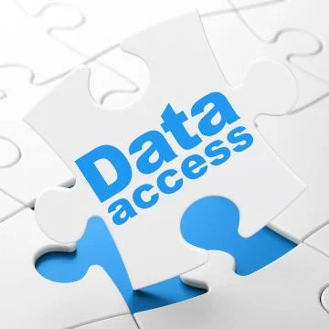 Data Access on puzzle background 스톡 일러스트