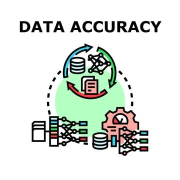 Data accuracy concept ensuring precise information validation cycle Stockillustratie