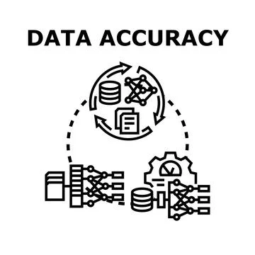 Data accuracy concept ensuring precise information validation cycle Stock Illustration