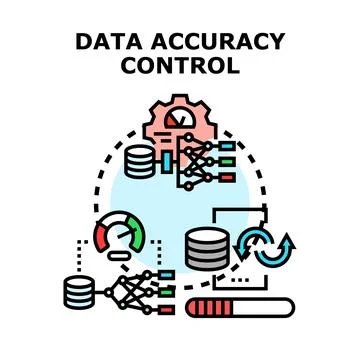 Data accuracy control managing digital information quality イラスト素材
