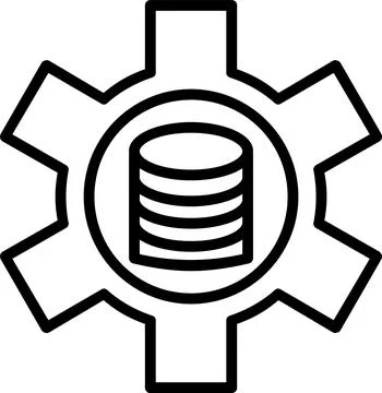 Data Adjustment Line Icon Design Stock-Illustration