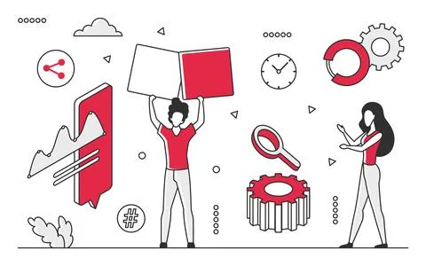 Data adjustment procedures 스톡 일러스트