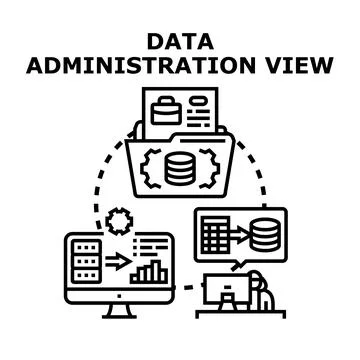 Data administration managing processing and analyzing information イラスト素材