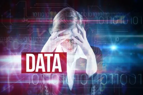 Data against pink technology square interface design イラスト素材