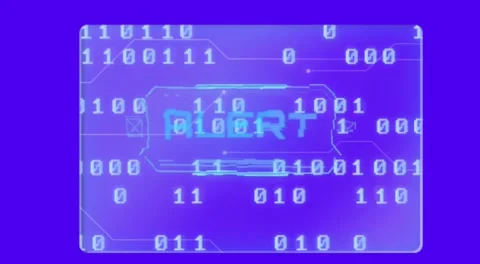 Data Alert Animation Background Blue Stock Footage 220695903