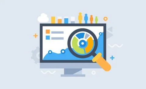 Data analisis Stock Illustration