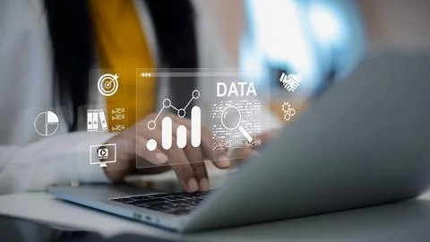 Data analysis and business intelligence concept.digital marketing research .. Stock Photos