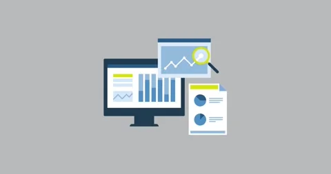 Data analysis and business management Stock Footage 195986233