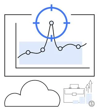 Data Analysis and Business Strategy with Focus on Cloud Computing and Growt.. Stock Illustration