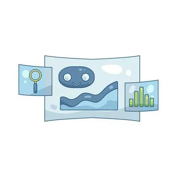Data analysis and chart 스톡 일러스트