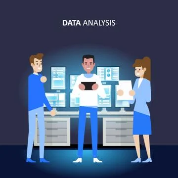 Data Analysis and Research. Strategy Management Stock Illustration