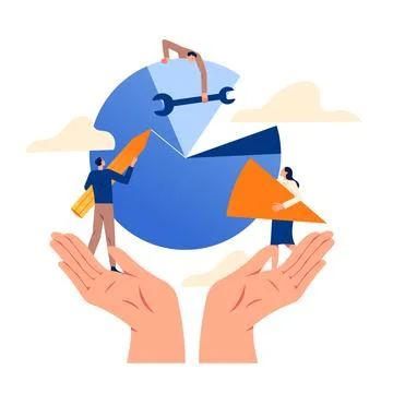 Data analysis and statistics business analytics data visualization Illustrazione stock