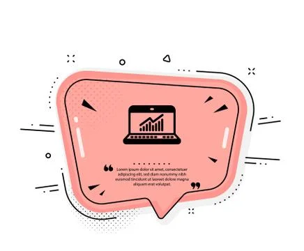 Data Analysis and Statistics icon. Computer. Vector Illustrazione stock