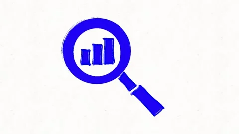 Data Analysis Animation | Business Analytics Magnifying Glass Video stock 336724261