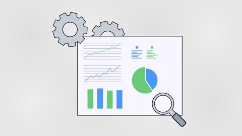 Data analysis animation 스톡 동영상 333956507