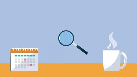 Data analysis animation with magnifying glass checking financial charts and.. Stock Footage 339257203