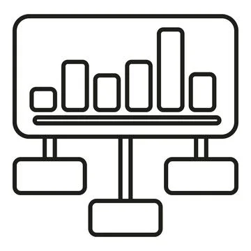 Data analysis bar chart diagram icon drawing Illustrazione stock