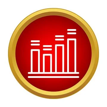 Data analysis bar chart icon displaying progress Stock Illustration
