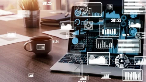 Data Analysis for Business and Finance conceptual Stock Footage 165574914