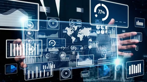 Data Analysis for Business and Finance conceptual Stock Footage 166086463