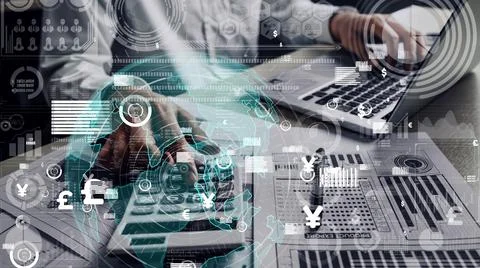 Data Analysis for Business and Finance conceptual Foto stock