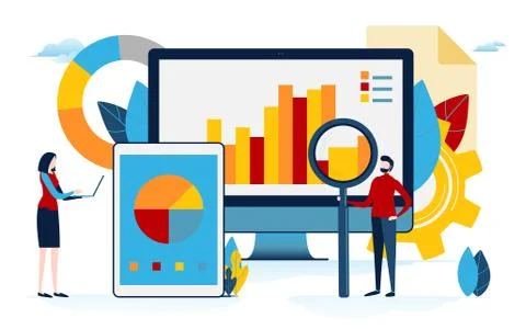 Data analysis. Business content. Stock-Illustration