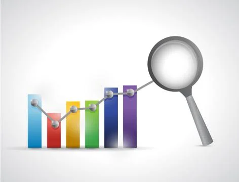 Data analysis business graph illustration design Illustrazione stock